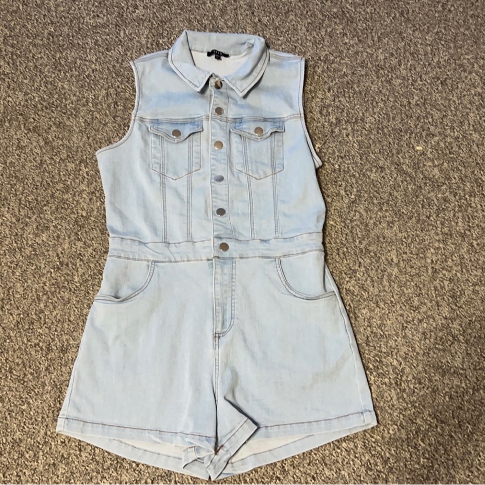Fashion Nova Denim Romper